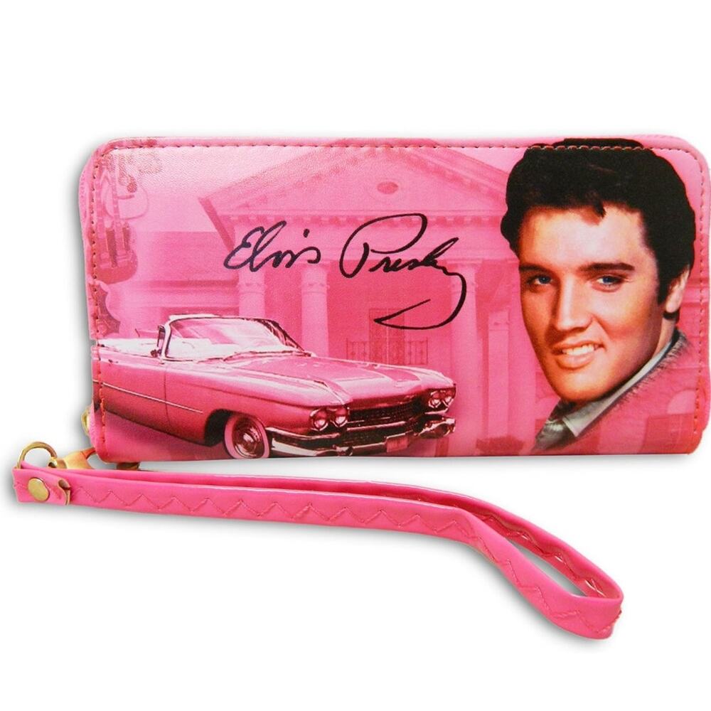 Officially Licensed Elvis Presley Pink Cadillac Clutch Wallet & Wristlet